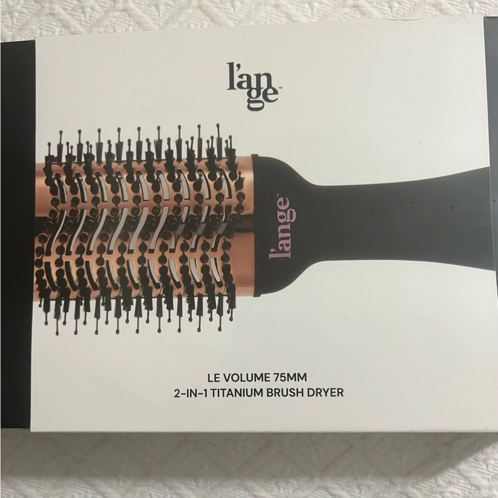 L'ange Black and Rose Gold 2-in-1 Titanium Brush Dryer